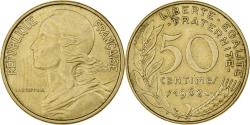 World Coins - France, 50 Centimes, Marianne, 1962, Paris, Aluminum-Bronze,