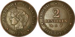 World Coins - Coin, France, Cérès, 2 Centimes, 1887, Paris, , Bronze, KM:827.1