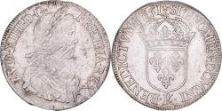 World Coins - France, Louis XIV, Ecu, Écu à la mèche longue, 1651, Bordeaux, Silver