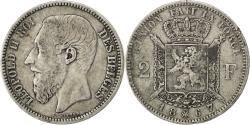 World Coins - Coin, Belgium, Leopold II, 2 Francs, 2 Frank, 1867, , Silver, KM:30.1