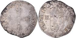 World Coins - Coin, France, Henri III, 1/4 d'écu à la croix de face, 1589, Nantes