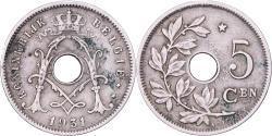 World Coins - Belgium, Albert I, 5 Centimes, 1931, Brussels, Copper-nickel, , KM:67