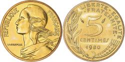World Coins - Coin, France, Marianne, 5 Centimes, 1980, Paris, série FDC,