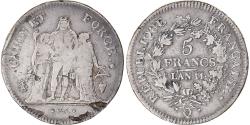 World Coins - Coin, France, Union et Force, 5 Francs, AN 11, Perpignan, , Silver