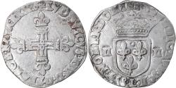 World Coins - Coin, France, Louis XIII, 1/4 Écu à la croix, 1616, Bayonne,
