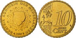 World Coins - Netherlands, Beatrix, 10 Euro Cent, 2007, Utrecht, BU, , Nordic gold