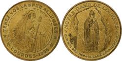 World Coins - France, Tourist token, Lourdes, Lampes allumées, 2006, Nordic gold,