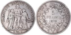 World Coins - Coin, France, Hercule, 5 Francs, 1876, Bordeaux, , Silver, KM:820.2