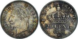 World Coins - Coin, France, Napoleon III, 20 Centimes, 1866, Strasbourg, , Silver