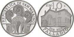 World Coins - San Marino, 10 Euro, Andrea Palladio, Proof, 2008, Rome, Silver,