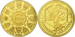 World Coins - France, Medal, L'Europe, La Semeuse, 2001, , Gilt Bronze
