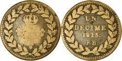 World Coins - Coin, France, Louis XVIII, Decime, 1815, Strasbourg, , Bronze, KM:701