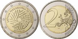 World Coins - Latvia, 2 Euro, présidence de l'UE, 2015, Stuttgart, Bi-Metallic,