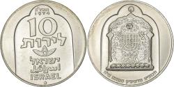 World Coins - Israel, 10 Lirot, 1974, MS(60-62), Silver, KM:78.1