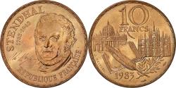World Coins - Coin, France, Stendhal, 10 Francs, 1983, Tranche A, , Nickel-Bronze