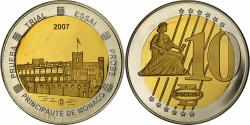 World Coins - Monaco, Medal, 10 Euro Essai, Principauté de Monaco, 2007, Bi-Metallic