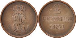 World Coins - Coin, German States, HANNOVER, Ernst August, 2 Pfennig, 1851, , Copper