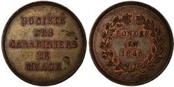 World Coins - France, Token, Société des Carabiniers de Meaux, 1845, , Copper