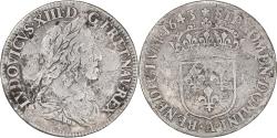 World Coins - Coin, France, Louis XIII, 1/4 Écu 2e poinçon de Warin, 1643, Paris, KM 134.1