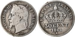 World Coins - Coin, France, Napoleon III, Napoléon III, 50 Centimes, 1864, Paris,