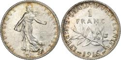 World Coins - France, Semeuse, Franc, 1916, Paris, , Silver, KM:844.1, Gadoury:467