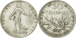 World Coins - Coin, France, Semeuse, 50 Centimes, 1906, Paris, , Silver, KM:854