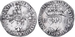 World Coins - France, Henri III, 1/4 Ecu, 1588, Rennes, Silver, , Gadoury:494