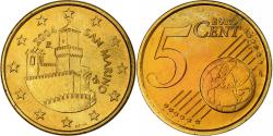 World Coins - San Marino, 5 Euro Cent, 2004, Rome, Copper Plated Steel,