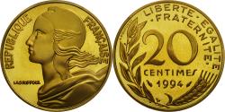 World Coins - Coin, France, Marianne, 20 Centimes, 1994, Paris, , Aluminum-Bronze
