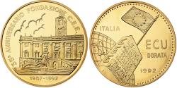 World Coins - Italy, Medal, Ecu, 35eme Anniversario Fondazione C.E.E, 1992, Copper-Nickel