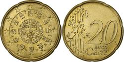 World Coins - Portugal, 20 Euro Cent, 2002, Lisbon, , Brass, KM:744