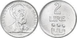 World Coins - San Marino, 2 Lire, 1972, Rome, BU, Aluminum, , KM:15