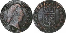 World Coins - France, Louis XV, 1/2 Sol à la vieille tête, 1770, Reims, Copper,