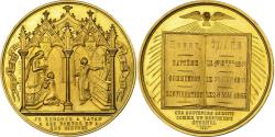 World Coins - France, Medal, Baptème, Première Communion et Confirmation, 1861, Copper Gilt