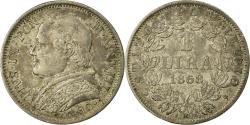 World Coins - Coin, ITALIAN STATES, PAPAL STATES, Pius IX, Lira, 1868, Roma,