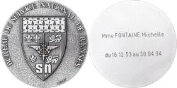 World Coins - France, Medal, Bureau du Service national de Rennes, 1994, Silvered bronze