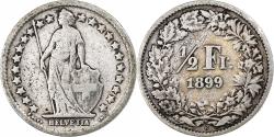 World Coins - Switzerland, 1/2 Franc, 1899, Bern, Silver, , KM:23