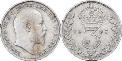 World Coins - Great Britain, Edward VII, 3 Pence, 1907, London, Silver, , KM:797