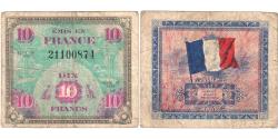 World Coins - France, 10 Francs, Flag/France, SÉRIE 1944, VF(20-25)