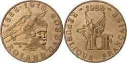World Coins - France, 10 Francs, Roland Garros, 1988, Pessac, Tranche A, Copper-nickel