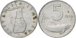 World Coins - Coin, Italy, 5 Lire, 1953, Rome, , Aluminum, KM:92