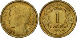 World Coins - France, Franc, Morlon, 1941, Paris, Cupro-Aluminium,
