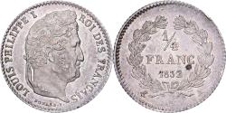 World Coins - France, Louis Philippe I, 1/4 Franc, 1832, Paris, Silver, , Gadoury:355