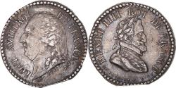 World Coins - France, Quinaire, Louis XVIII, Louis XVIII et Henri IV, , Silver