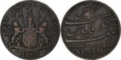 World Coins - India British, 20 Cash, 1803, Soho Mint, Copper,