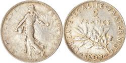 World Coins - Coin, France, Semeuse, 2 Francs, 1909, Paris, , Silver, KM:845.1