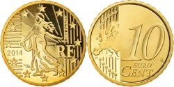 World Coins - France, 10 Euro Cent, 2014, Paris, Proof, , Brass, Gadoury:4b., KM:1410