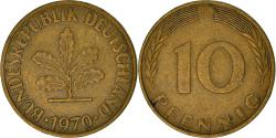 World Coins - Coin, GERMANY - FEDERAL REPUBLIC, 10 Pfennig, 1970, Munich, , Brass