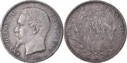 World Coins - Coin, France, Napoleon III, Napoléon III, 50 Centimes, 1860, Strasbourg