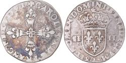 World Coins - Coin, France, Charles X, 1/4 Ecu, 1591, Paris, , Silver, Gadoury:521